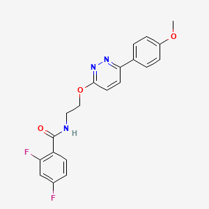 molecular formula C20H17F2N3O3 B11241304 2,4-difluoro-N-(2-{[6-(4-methoxyphenyl)pyridazin-3-yl]oxy}ethyl)benzamide 