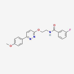 molecular formula C20H18FN3O3 B11241307 3-fluoro-N-(2-{[6-(4-methoxyphenyl)pyridazin-3-yl]oxy}ethyl)benzamide 