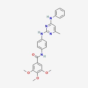 3,4,5-trimethoxy-N-(4-((4-methyl-6-(phenylamino)pyrimidin-2-yl)amino)phenyl)benzamide