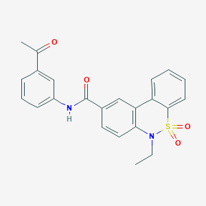 N-(3-acetylphenyl)-6-ethyl-6H-dibenzo[c,e][1,2]thiazine-9-carboxamide 5,5-dioxide