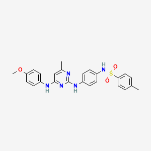 N-(4-((4-((4-methoxyphenyl)amino)-6-methylpyrimidin-2-yl)amino)phenyl)-4-methylbenzenesulfonamide