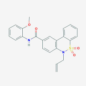 6-allyl-N-(2-methoxyphenyl)-6H-dibenzo[c,e][1,2]thiazine-9-carboxamide 5,5-dioxide