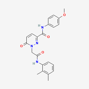 molecular formula C22H22N4O4 B11241443 1-(2-((2,3-dimethylphenyl)amino)-2-oxoethyl)-N-(4-methoxyphenyl)-6-oxo-1,6-dihydropyridazine-3-carboxamide 