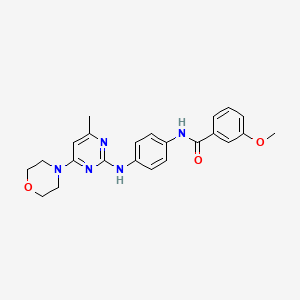 3-methoxy-N-(4-((4-methyl-6-morpholinopyrimidin-2-yl)amino)phenyl)benzamide