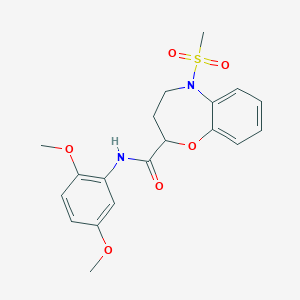 N-(2,5-dimethoxyphenyl)-5-(methylsulfonyl)-2,3,4,5-tetrahydro-1,5-benzoxazepine-2-carboxamide