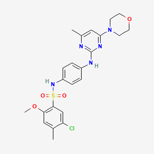 5-chloro-2-methoxy-4-methyl-N-(4-((4-methyl-6-morpholinopyrimidin-2-yl)amino)phenyl)benzenesulfonamide