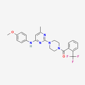 N-(4-methoxyphenyl)-6-methyl-2-{4-[2-(trifluoromethyl)benzoyl]piperazin-1-yl}pyrimidin-4-amine