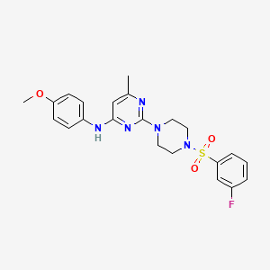 2-[4-(3-Fluorobenzenesulfonyl)piperazin-1-YL]-N-(4-methoxyphenyl)-6-methylpyrimidin-4-amine