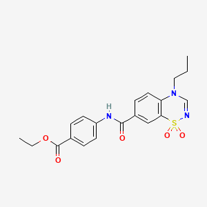 ethyl 4-{[(1,1-dioxido-4-propyl-4H-1,2,4-benzothiadiazin-7-yl)carbonyl]amino}benzoate