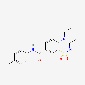 3-methyl-N-(4-methylphenyl)-4-propyl-4H-1,2,4-benzothiadiazine-7-carboxamide 1,1-dioxide