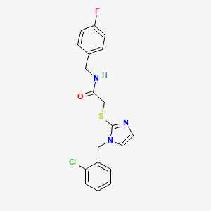 2-((1-(2-chlorobenzyl)-1H-imidazol-2-yl)thio)-N-(4-fluorobenzyl)acetamide