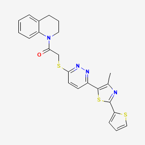 1-(3,4-dihydroquinolin-1(2H)-yl)-2-((6-(4-methyl-2-(thiophen-2-yl)thiazol-5-yl)pyridazin-3-yl)thio)ethanone