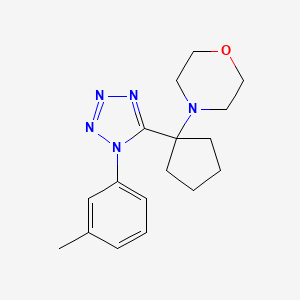 4-{1-[1-(3-methylphenyl)-1H-tetrazol-5-yl]cyclopentyl}morpholine