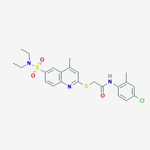 N-(4-chloro-2-methylphenyl)-2-{[6-(diethylsulfamoyl)-4-methylquinolin-2-yl]sulfanyl}acetamide