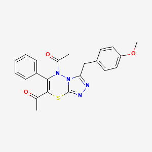 1-{7-Acetyl-3-[(4-methoxyphenyl)methyl]-6-phenyl-5H-[1,2,4]triazolo[3,4-B][1,3,4]thiadiazin-5-YL}ethan-1-one