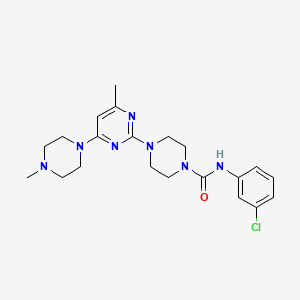 N-(3-chlorophenyl)-4-[4-methyl-6-(4-methylpiperazin-1-yl)pyrimidin-2-yl]piperazine-1-carboxamide