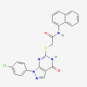 2-((1-(4-chlorophenyl)-4-oxo-4,5-dihydro-1H-pyrazolo[3,4-d]pyrimidin-6-yl)thio)-N-(naphthalen-1-yl)acetamide