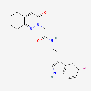 N-[2-(5-fluoro-1H-indol-3-yl)ethyl]-2-(3-oxo-5,6,7,8-tetrahydrocinnolin-2(3H)-yl)acetamide