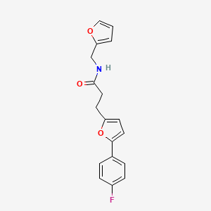 3-[5-(4-fluorophenyl)furan-2-yl]-N-(furan-2-ylmethyl)propanamide