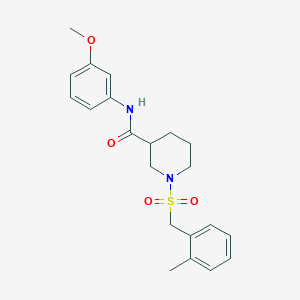 N-(3-methoxyphenyl)-1-[(2-methylbenzyl)sulfonyl]piperidine-3-carboxamide