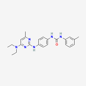 molecular formula C23H28N6O B11241753 1-(4-((4-(Diethylamino)-6-methylpyrimidin-2-yl)amino)phenyl)-3-(m-tolyl)urea 