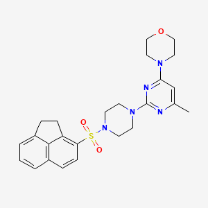 4-(2-(4-((1,2-Dihydroacenaphthylen-3-yl)sulfonyl)piperazin-1-yl)-6-methylpyrimidin-4-yl)morpholine