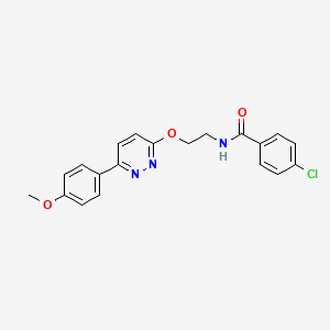 4-chloro-N-(2-{[6-(4-methoxyphenyl)pyridazin-3-yl]oxy}ethyl)benzamide