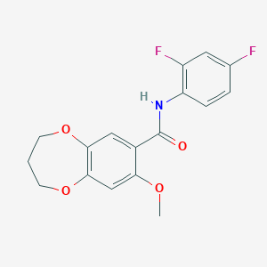 N-(2,4-difluorophenyl)-8-methoxy-3,4-dihydro-2H-1,5-benzodioxepine-7-carboxamide