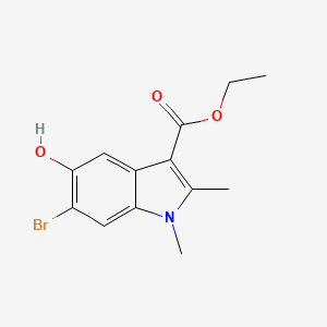 molecular formula C13H14BrNO3 B11241852 ethyl 6-bromo-5-hydroxy-1,2-dimethyl-1H-indole-3-carboxylate 