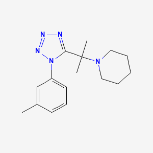 molecular formula C16H23N5 B11241870 1-{2-[1-(3-methylphenyl)-1H-tetrazol-5-yl]propan-2-yl}piperidine 