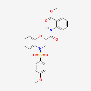 methyl 2-[({4-[(4-methoxyphenyl)sulfonyl]-3,4-dihydro-2H-1,4-benzoxazin-2-yl}carbonyl)amino]benzoate