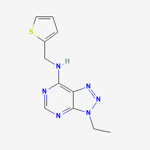 molecular formula C11H12N6S B11241930 3-ethyl-N-(thiophen-2-ylmethyl)-3H-[1,2,3]triazolo[4,5-d]pyrimidin-7-amine 