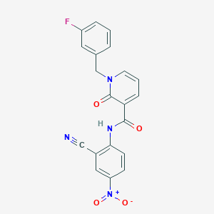 N-(2-cyano-4-nitrophenyl)-1-(3-fluorobenzyl)-2-oxo-1,2-dihydropyridine-3-carboxamide