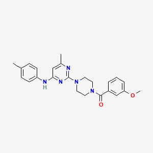 molecular formula C24H27N5O2 B11241949 2-[4-(3-methoxybenzoyl)piperazin-1-yl]-6-methyl-N-(4-methylphenyl)pyrimidin-4-amine 