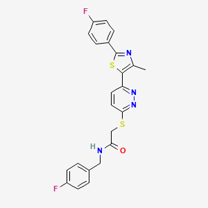 N-(4-fluorobenzyl)-2-((6-(2-(4-fluorophenyl)-4-methylthiazol-5-yl)pyridazin-3-yl)thio)acetamide