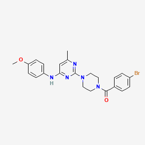 molecular formula C23H24BrN5O2 B11242017 2-[4-(4-bromobenzoyl)piperazin-1-yl]-N-(4-methoxyphenyl)-6-methylpyrimidin-4-amine 