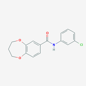 N-(3-chlorophenyl)-3,4-dihydro-2H-1,5-benzodioxepine-7-carboxamide