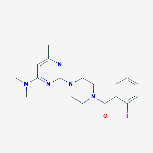 2-[4-(2-iodobenzoyl)piperazin-1-yl]-N,N,6-trimethylpyrimidin-4-amine