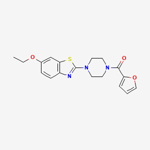 molecular formula C18H19N3O3S B11242054 (4-(6-Ethoxybenzo[d]thiazol-2-yl)piperazin-1-yl)(furan-2-yl)methanone 