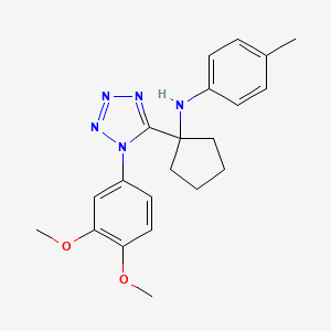 N-{1-[1-(3,4-dimethoxyphenyl)-1H-tetrazol-5-yl]cyclopentyl}-4-methylaniline