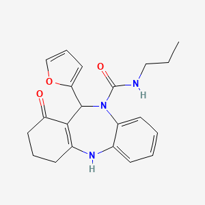 11-(2-furyl)-1-oxo-N-propyl-1,2,3,4,5,11-hexahydro-10H-dibenzo[b,e][1,4]diazepine-10-carboxamide