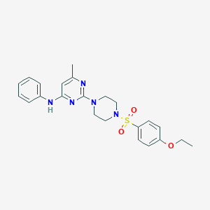 2-[4-(4-Ethoxybenzenesulfonyl)piperazin-1-YL]-6-methyl-N-phenylpyrimidin-4-amine