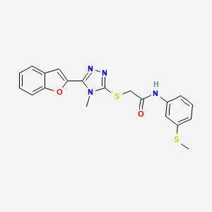 2-{[5-(1-benzofuran-2-yl)-4-methyl-4H-1,2,4-triazol-3-yl]sulfanyl}-N-[3-(methylsulfanyl)phenyl]acetamide