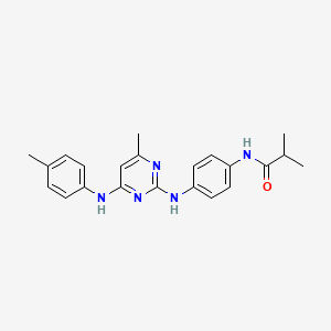 2-methyl-N-[4-({4-methyl-6-[(4-methylphenyl)amino]pyrimidin-2-yl}amino)phenyl]propanamide