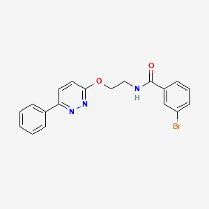 molecular formula C19H16BrN3O2 B11242150 3-bromo-N-(2-((6-phenylpyridazin-3-yl)oxy)ethyl)benzamide 