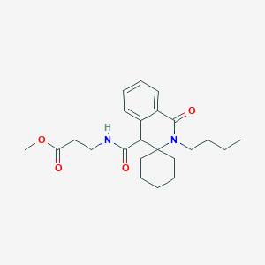 molecular formula C23H32N2O4 B11242159 methyl N-[(2'-butyl-1'-oxo-1',4'-dihydro-2'H-spiro[cyclohexane-1,3'-isoquinolin]-4'-yl)carbonyl]-beta-alaninate 