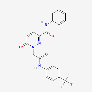 6-oxo-1-(2-oxo-2-((4-(trifluoromethyl)phenyl)amino)ethyl)-N-phenyl-1,6-dihydropyridazine-3-carboxamide