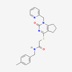 N-(4-methylbenzyl)-2-((2-oxo-1-(pyridin-2-ylmethyl)-2,5,6,7-tetrahydro-1H-cyclopenta[d]pyrimidin-4-yl)thio)acetamide