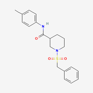 molecular formula C20H24N2O3S B11242225 1-(benzylsulfonyl)-N-(4-methylphenyl)piperidine-3-carboxamide 