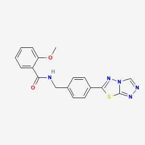 2-methoxy-N-[4-([1,2,4]triazolo[3,4-b][1,3,4]thiadiazol-6-yl)benzyl]benzamide